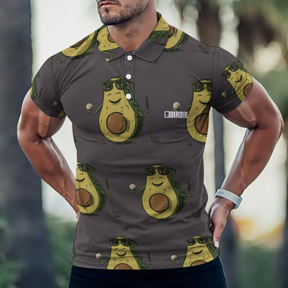 For Birdie Golf Polo "Avocado-Golfer"