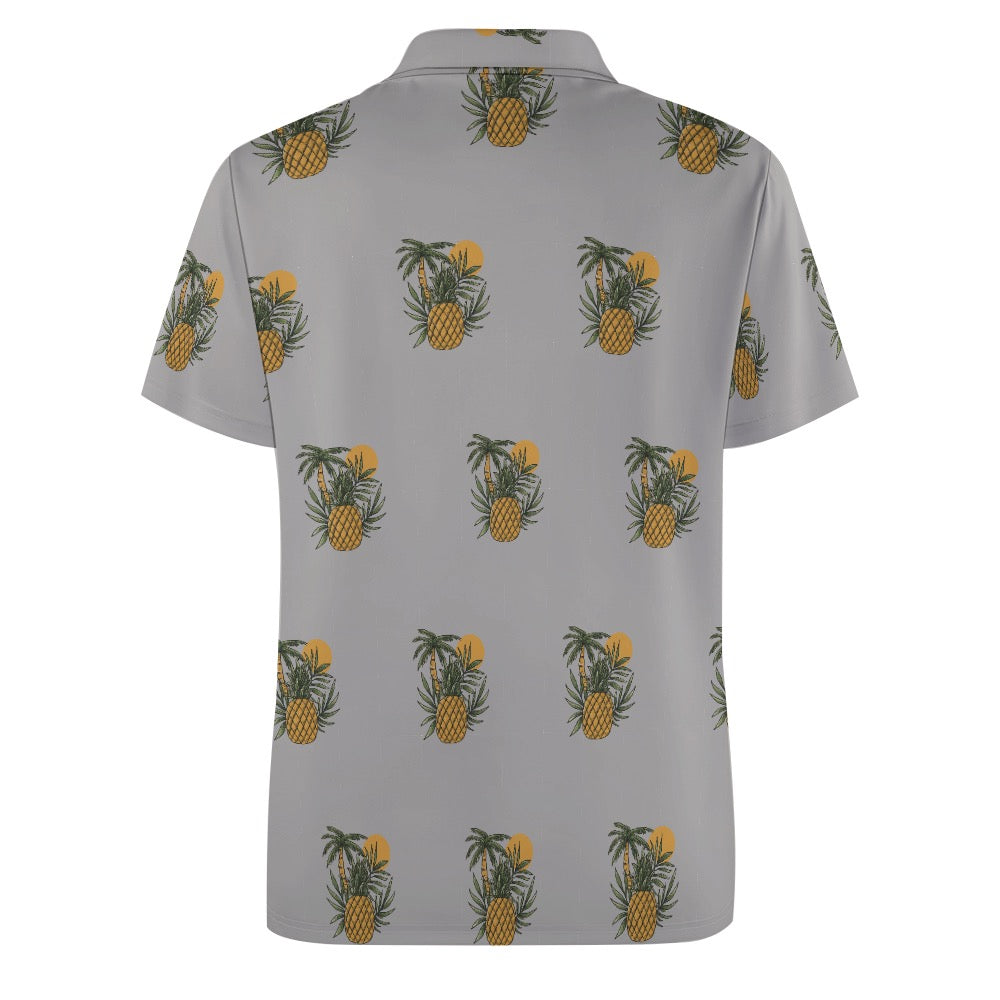 For Birdie Golf Polo "Pineapple-Palms"