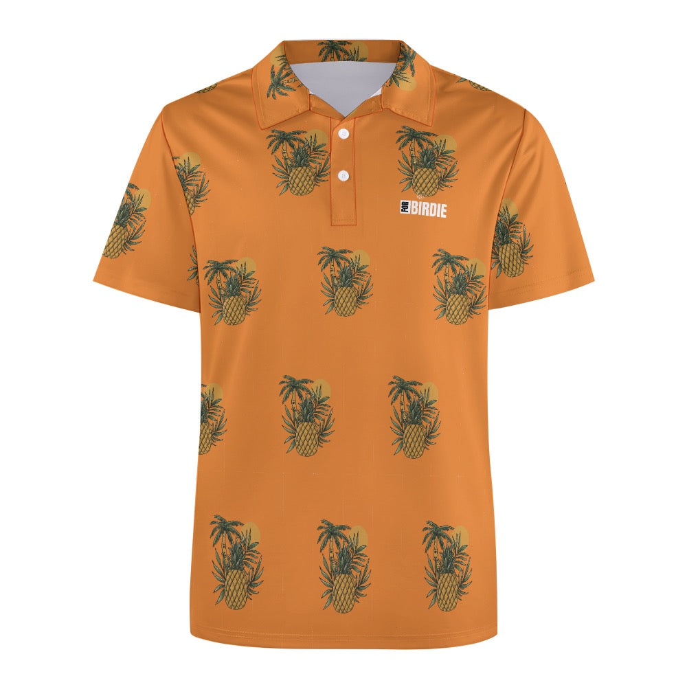 For Birdie Golf Polo "Pineapple-Palms"