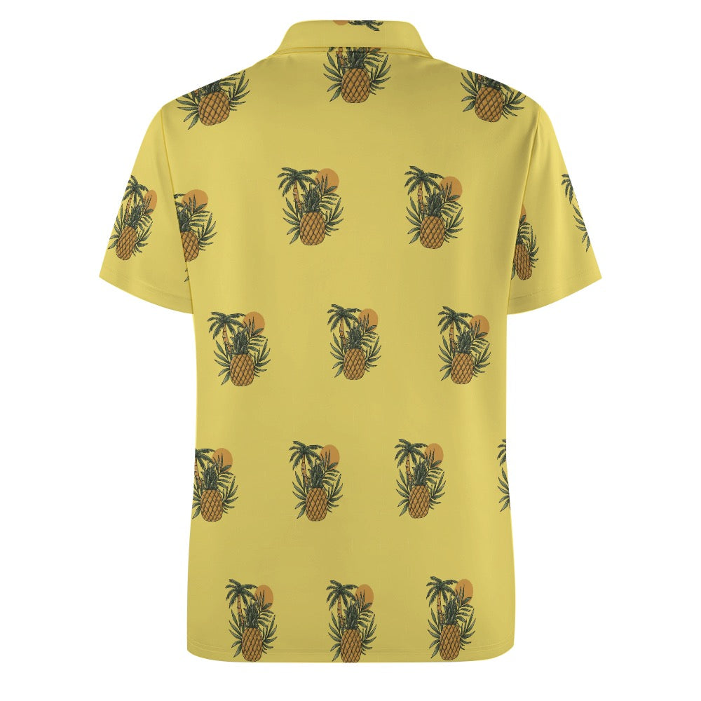 For Birdie Golf Polo "Pineapple-Palms"