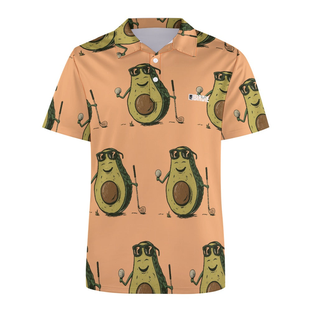 For Birdie Golf Polo "Avocado-Golfer"