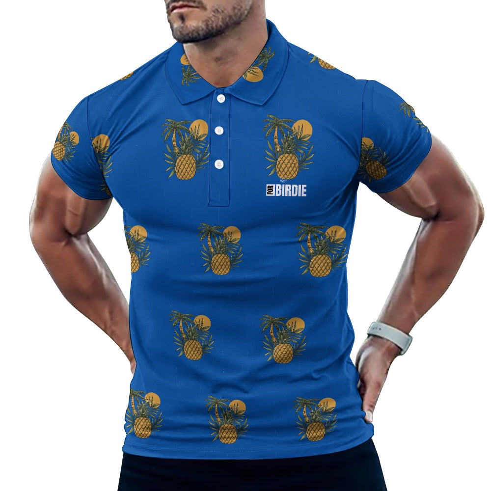 For Birdie Golf Polo "Pineapple-Palms"