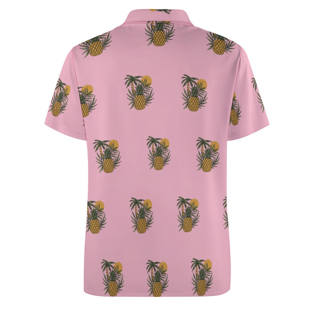 For Birdie Golf Polo "Pineapple-Palms"