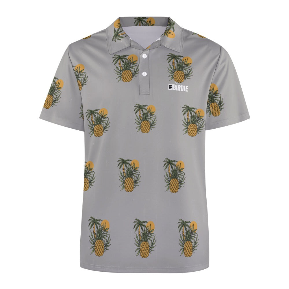 For Birdie Golf Polo "Pineapple-Palms"