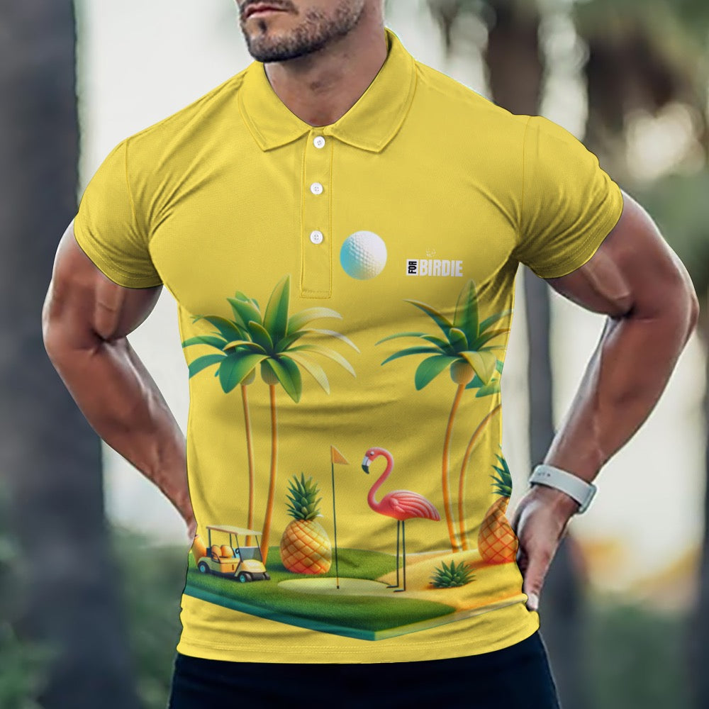 For Birdie Polo "Flamingo on the dance floor"