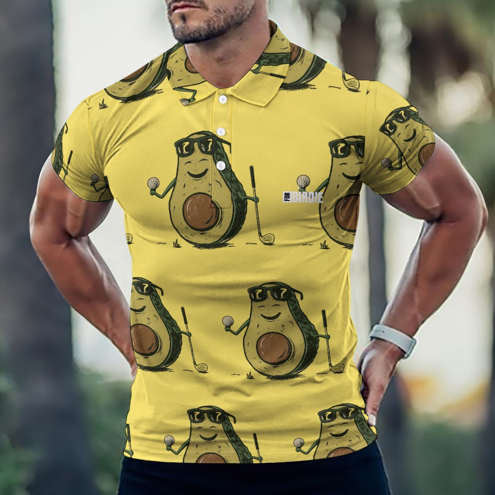 For Birdie Golf Polo "Avocado-Golfer"