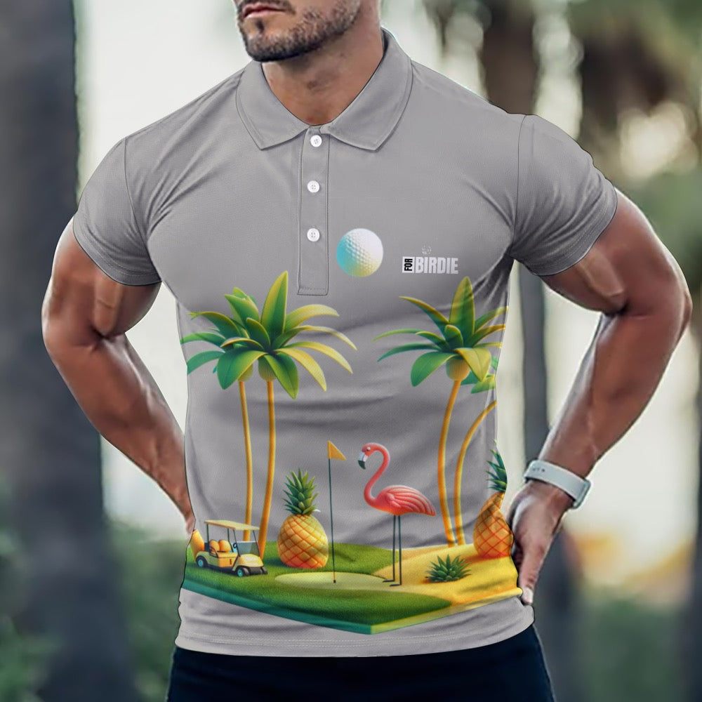 For Birdie Polo "Flamingo on the dance floor"